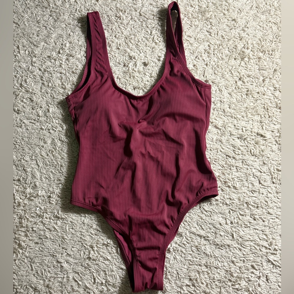 Women’s Sea Angel Deep Red ribbed one piece